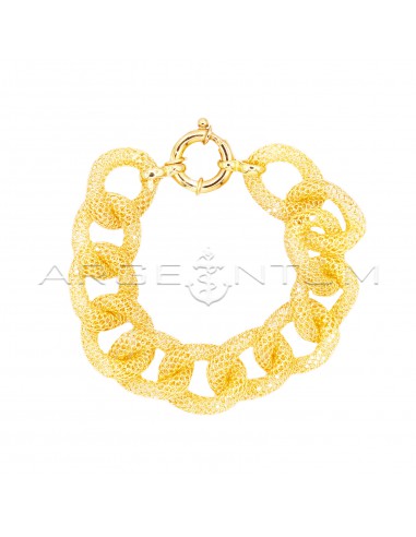 Yellow gold plated openwork rounded...