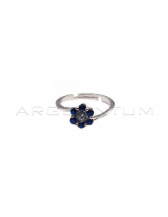 Adjustable flower ring with...