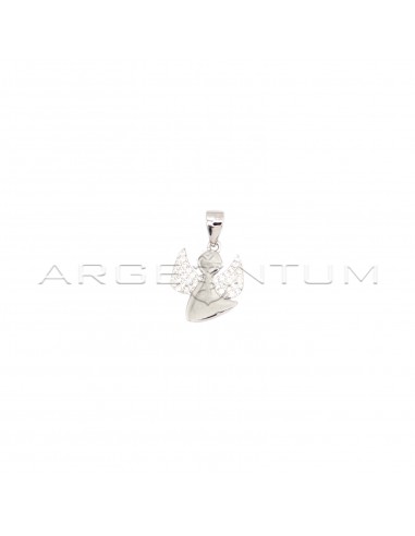 Angel pendant with white cubic...