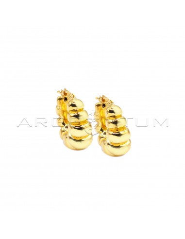 Yellow gold plated oval rounded and...