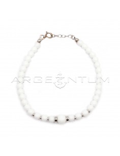 White agate ball bracelet...