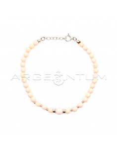 Ball bracelet in pink coral...