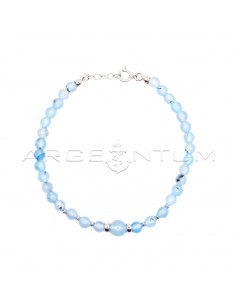 Blue agate ball bracelet...