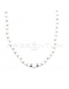 White agate ball necklace...