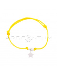 Yellow cord bracelet with...