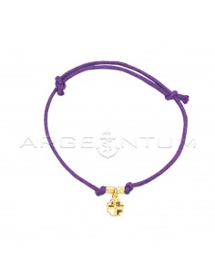 Purple cord bracelet with...