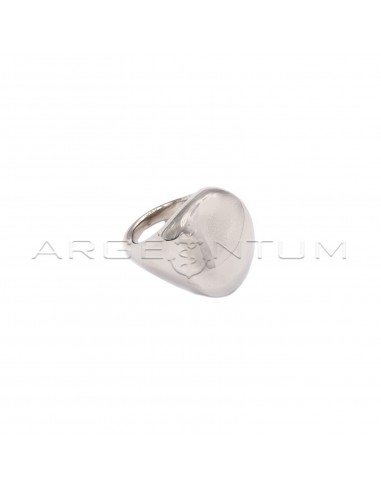 White gold plated oval electroformed...