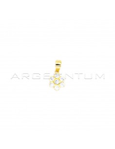 Flower pendant with yellow...