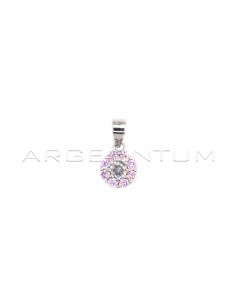 Flower pendant with pink...