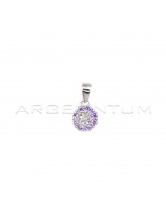 Flower pendant with lilac...