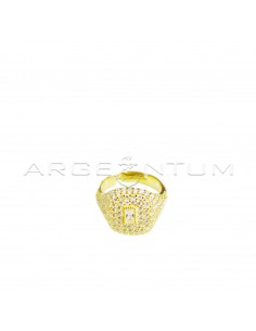 Pinky ring with white cubic...