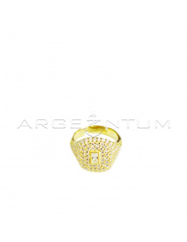 Pinky ring with white cubic zirconia...