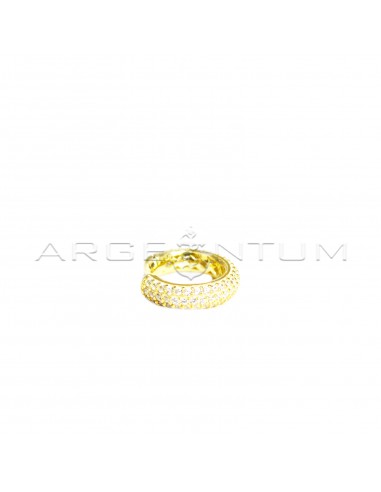 Yellow gold plated white zircon ear...