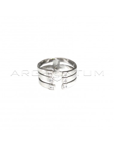 Adjustable band ring three flat wires...