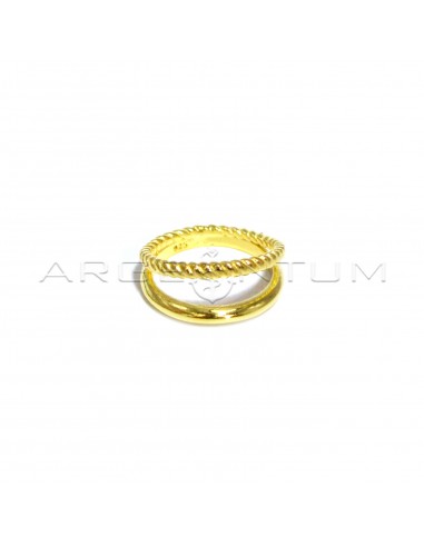 Shiny and striped yellow gold plated...