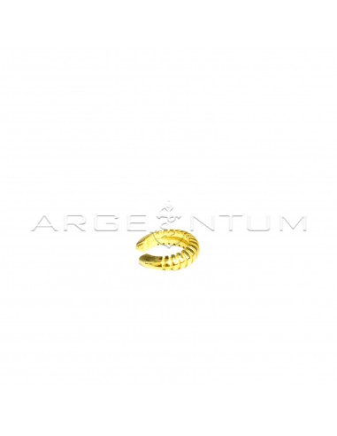 Yellow gold plated rounded band ear...