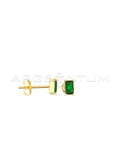 Stud earrings with green...