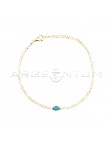 White tennis bracelet with central...