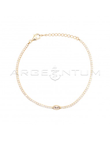 White tennis bracelet with central...