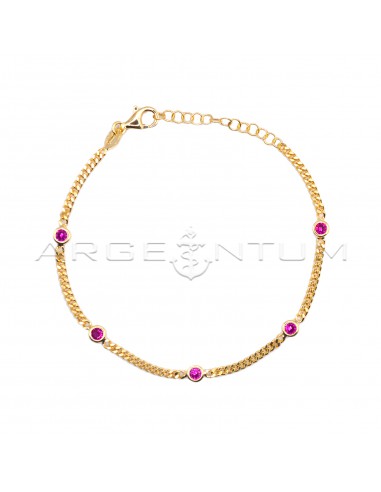 Curb mesh bracelet with red onion...