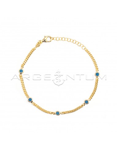 Curb mesh bracelet with turquoise...