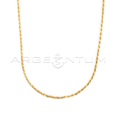 Collana maglia funetta placcata oro giallo in argento 925