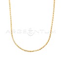 Collana maglia funetta placcata oro giallo in argento 925