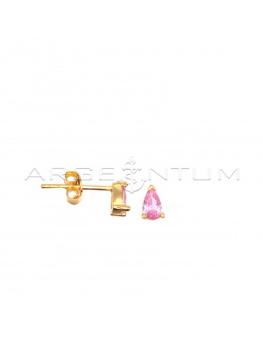Yellow gold plated rose zircon drop...
