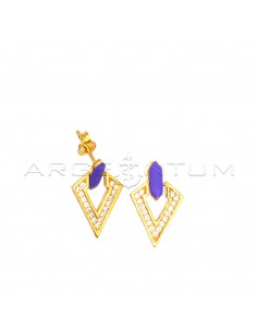 Lobe earrings with lilac...