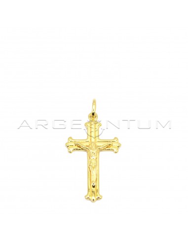 Pendant striped cross with shaped...