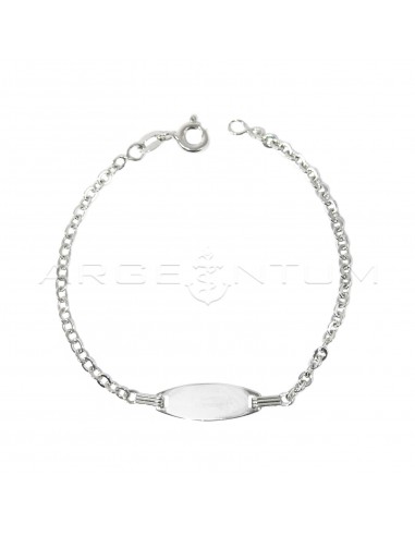 Diamond plate bracelet with central...