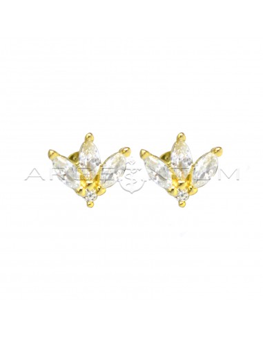 Lobe earrings with light point and...