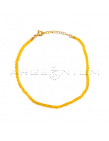 Yellow gold plated swarovski anklet...