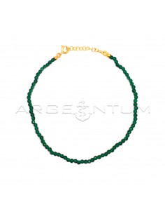 Anklet in emerald green...