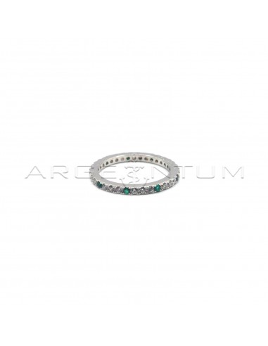 Eternity ring with white and green...