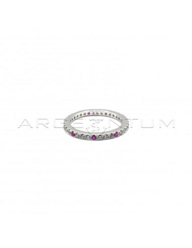 Eternity ring with white and fuchsia...