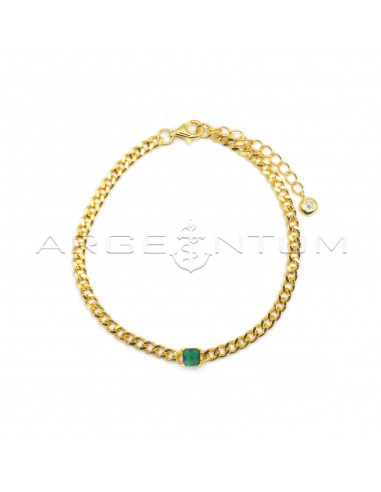 Curb mesh bracelet with central...