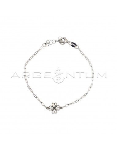 Biscuit mesh bracelet with white...