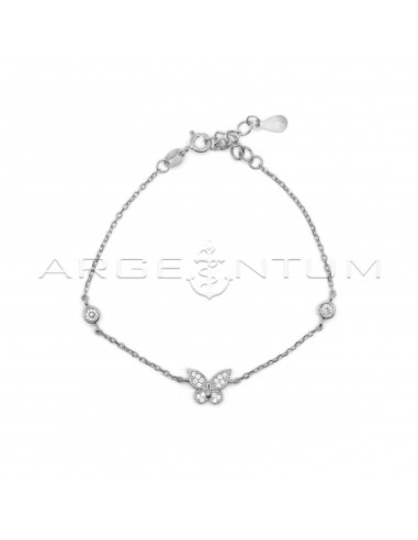Forced mesh bracelet with central...