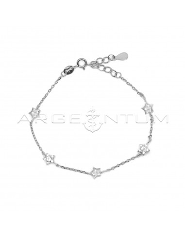 Forced mesh bracelet with white and...