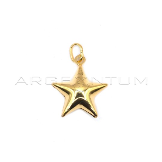 Ciondolo stella accoppiato placcato oro giallo in argento 925