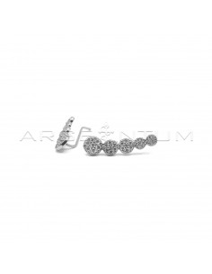 Arc earrings with round...