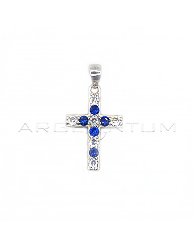 White gold plated cross pendant of...