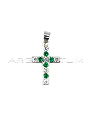 White and green zirconia cross...