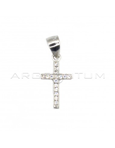White gold plated cross pendant of...