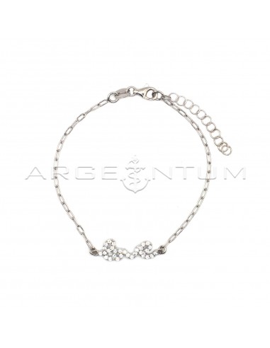 Biscuit mesh bracelet with white...