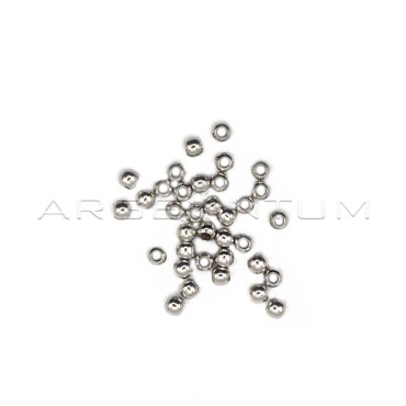 Crimp pins ø 3 mm plated white gold in 925 silver