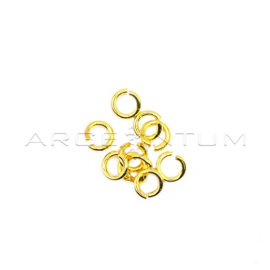 Contromaglie da ø 7 mm placcate oro giallo 10 pezzi in argento 925