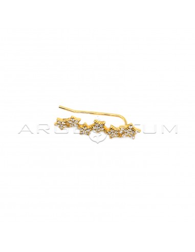 Bow earring with yellow gold plated...