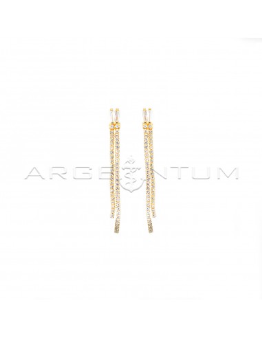 Pendant earrings with double row of...